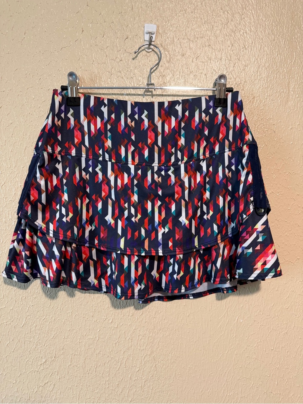 Lucky in Love Skort Skirt Size Small Multicolored Pull On Drawscords in sides